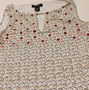 White House Black Market Tank  Geo Print Office Siren